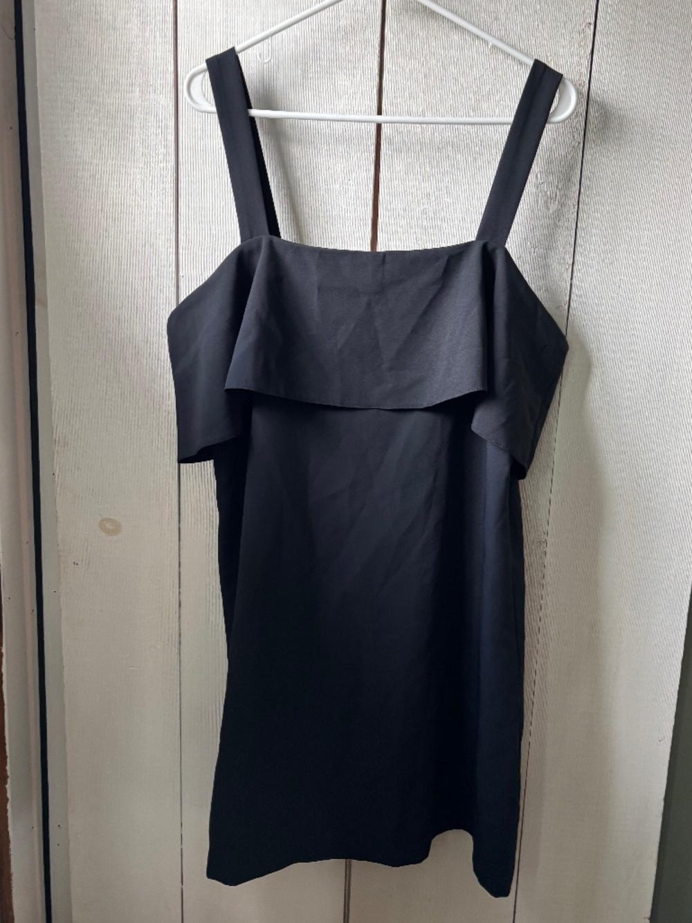 NWT navy blue ruffled tank top dress